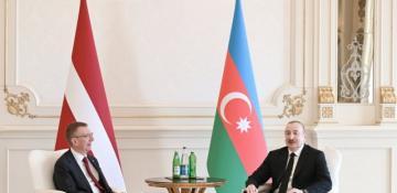   Azərbaycan Prezidenti İlham Əliyevin Latviya Prezidenti ilə təkbətək görüşü olub  