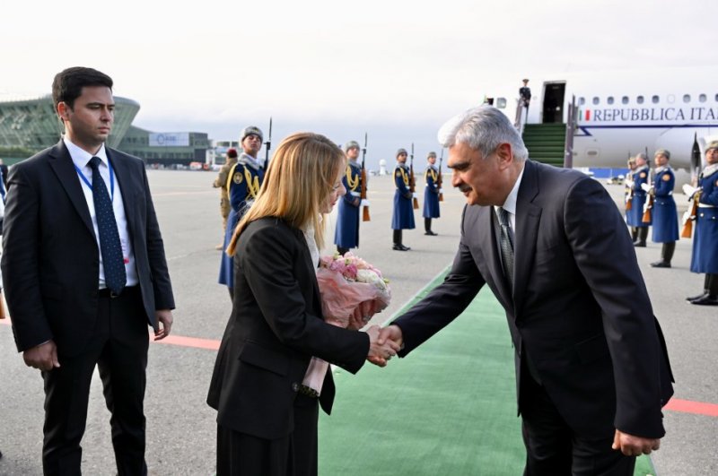   İtaliyanın Baş naziri Corcia Meloni Azərbaycana rəsmi səfərə gəlib  