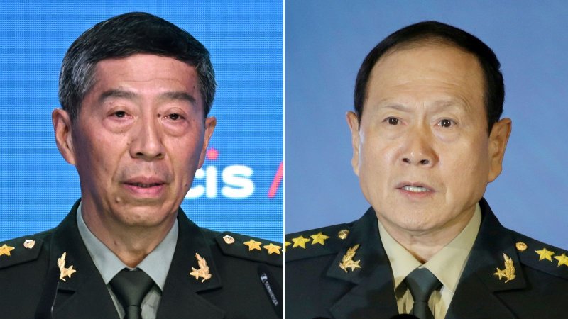 China hands suspended death sentences to two former defense ministers