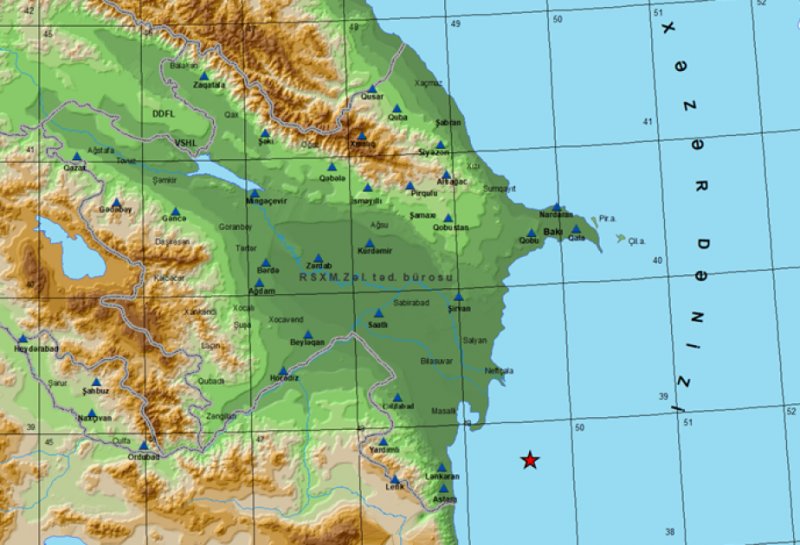 3.7-magnitude earthquake strikes Caspian Sea