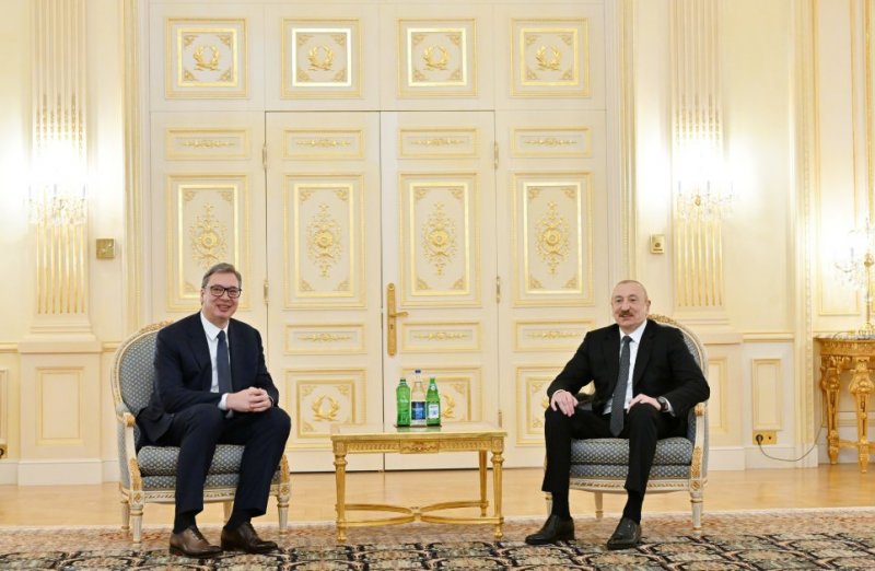  President Ilham Aliyev meets with Serbian counterpart Vučić in Baku  
