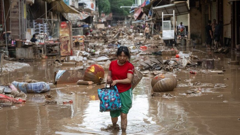 Heavy rains in central China leave 5 dead, 11 missing