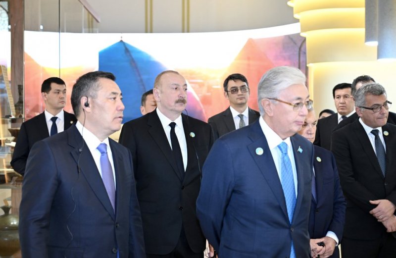 2026/05/4-1778843909.jpg + President Ilham Aliyev and other participants of OTS informal summit tour cultural sites in Turkistan News about - President Ilham Aliyev and other participants of OTS informal summit tour cultural sites in Turkistan