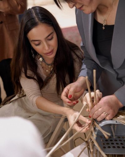 News about - Leyla Aliyeva meets women preserving traditional mat-weaving craft in Masalli -  PHOTOS 