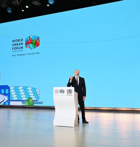 News about -   President Ilham Aliyev reviews preparations for WUF13 at Baku Olympic Stadium  