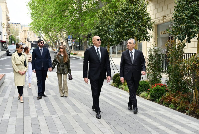   President Ilham Aliyev attended inauguration of Islam Safarli Street following reconstruction  