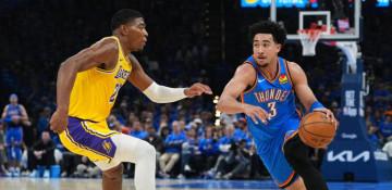 NBA playoffs: Thunder overpower Lakers in Game 1, Pistons beat Cavs