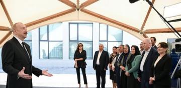   Azerbaijani president and first lady meet with residents moving to Jabrayil's Shukurbeyli village  