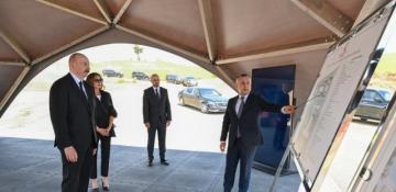 Azerbaijani president and first lady inspect construction of Jabrayil District Central Hospital