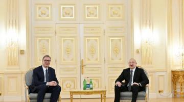   President Ilham Aliyev meets with Serbian counterpart Vučić in Baku  