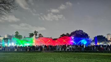 Musical fountains in capital of Peru illuminated in colors of Azerbaijani flag -  PHOTOS 