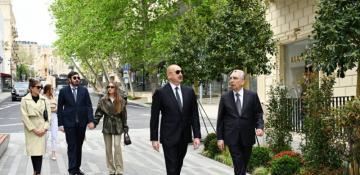   President Ilham Aliyev attended inauguration of Islam Safarli Street following reconstruction  