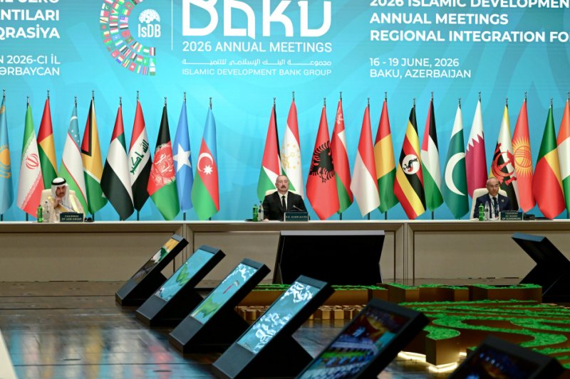 2026/06/1781759142.webp + Prezident İlham Əliyevin iştirakı ilə Bakıda İslam İnkişaf Bankı Qrupunun 2026-cı il üzrə İllik Toplantılarının açılış mərasimi keçirilib - YENİLƏNİB News about - Prezident İlham Əliyevin iştirakı ilə Bakıda İslam İnkişaf Bankı Qrupunun 2026-cı il üzrə İllik Toplantılarının açılış mərasimi keçirilib - YENİLƏNİB
