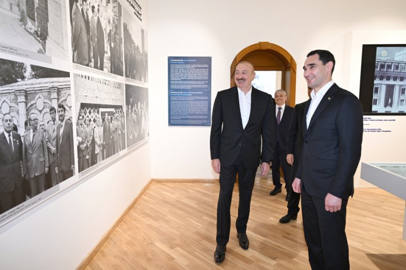   Azərbaycan və Türkmənistan prezidentləri Şuşada Heydər Əliyev və Qarabağ sərgisi ilə tanış olublar  