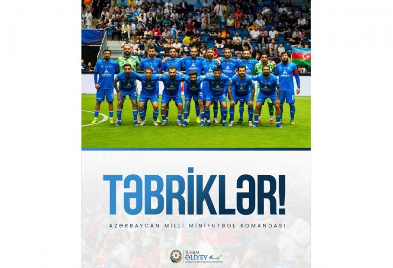 News about -   President Ilham Aliyev congratulates Azerbaijan national team on European minifootball title  