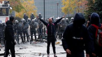 Brüsseldə polis və etirazçılar arasında qarşıdurma baş verib