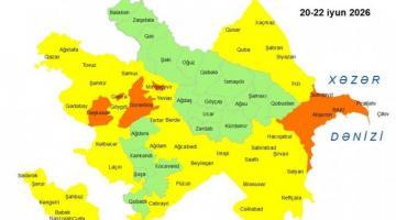 Küləkli hava şəraiti ilə bağlı sarı və narıncı xəbərdarlıq verilib