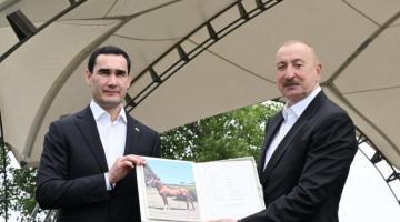  Azerbaijani president gifts Garabagh Horse to Turkmen counterpart  