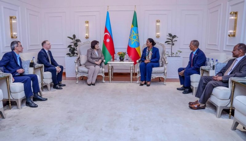 Sahibə Qafarova Efiopiyaya rəsmi səfərə gedib