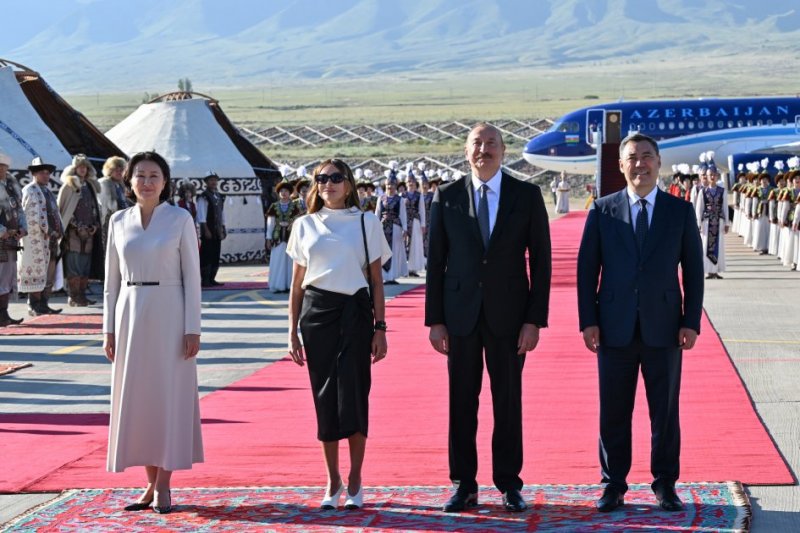   Prezident İlham Əliyev Qırğızıstanda səfərdədir  