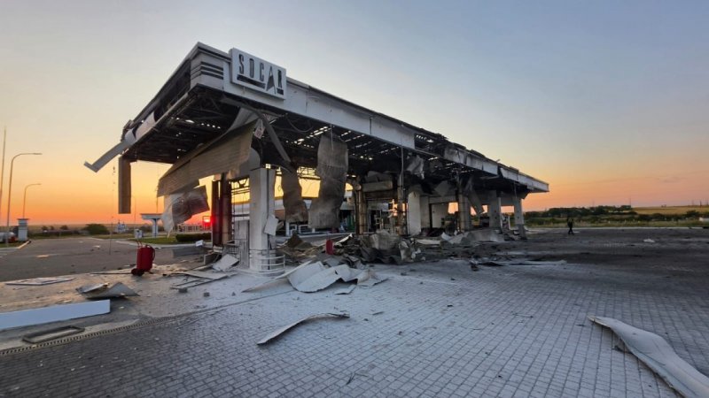   SOCAR fuel station in Ukraine's Mykolaiv region hit by drone strike  