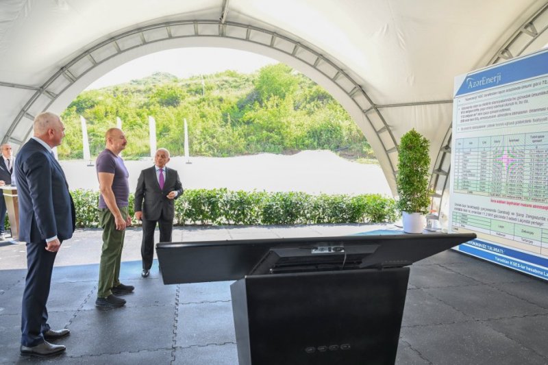 Azerbaijan's president inaugurates hydroelectric power stations in Lachin