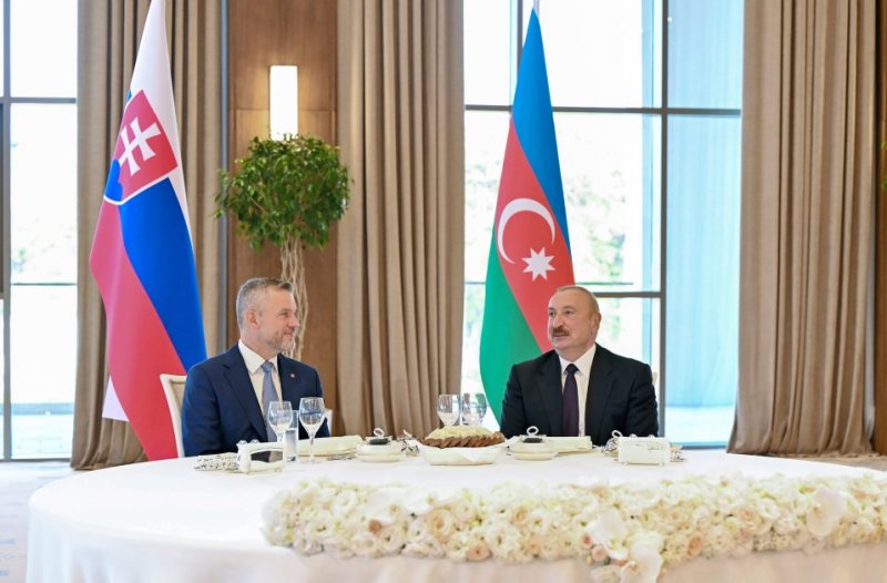 Official luncheon hosted in Khankendi on behalf of Azerbaijani president in honor of Slovak counterpart