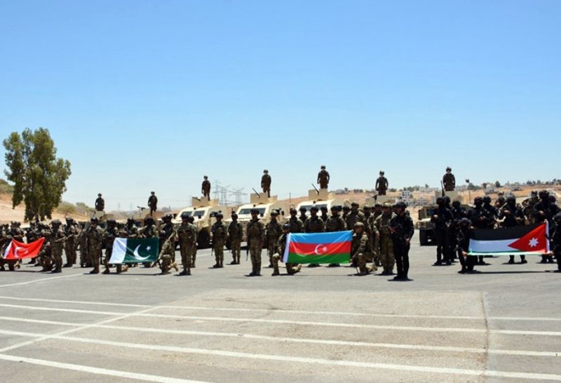 Azerbaijan Army servicemen take part in exercise in Jordan