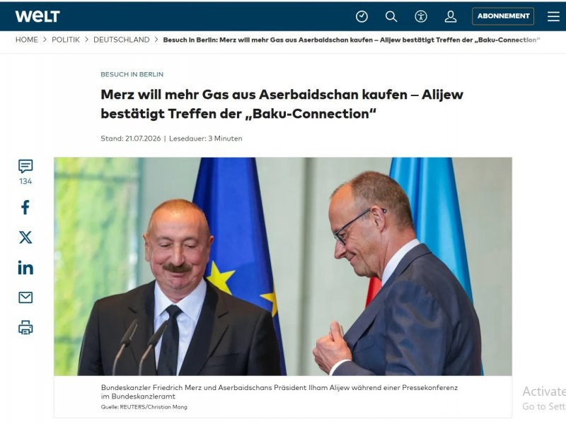 News about - President Ilham Aliyev’s Berlin visit draws broad attention from global media
