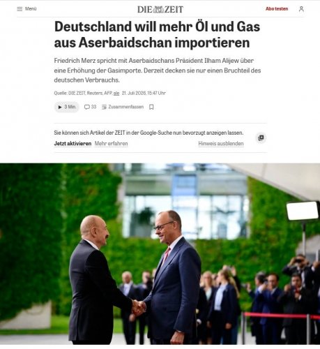 News about - President Ilham Aliyev’s Berlin visit draws broad attention from global media