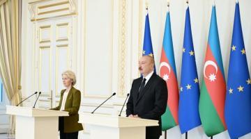   Prezident İlham Əliyev və Avropa Komissiyasının Prezidenti mətbuata bəyanatlarla çıxış ediblər YENİLƏNİB  