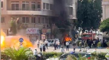 Explosions heard in Damascus during French President Macron's visit -  VIDEO 