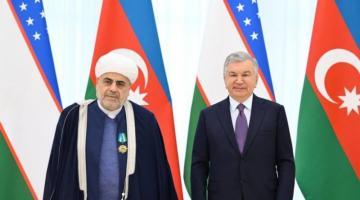 Özbəkistan Prezidenti şeyxülislam Allahşükür Paşazadəni “El-yurt hörməti” ordeni ilə təltif edib