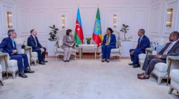 Sahibə Qafarova Efiopiyaya rəsmi səfərə gedib