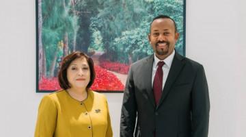 Efiopiyanın Baş naziri Sahibə Qafarova ilə ikitərəfli əlaqələri müzakirə edib