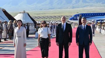   Prezident İlham Əliyev Qırğızıstanda səfərdədir  