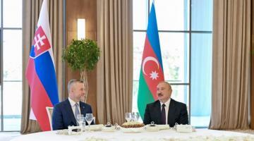 Official luncheon hosted in Khankendi on behalf of Azerbaijani president in honor of Slovak counterpart