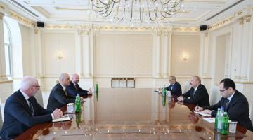 President Ilham Aliyev receives John Deere delegation