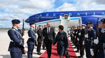  President Ilham Aliyev arrives in Germany for official visit  