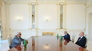   President Ilham Aliyev receives United World Wrestling president  