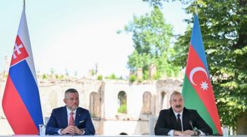   Azərbaycan və Slovakiya prezidentləri mətbuata bəyanatlarla çıxış ediblər - YENİLƏNİB  