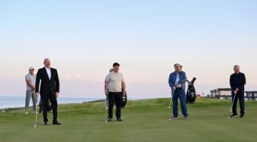 Presidents of Azerbaijan, Kyrgyzstan, Uzbekistan, Tajikistan attend inauguration of golf club in Cholpon-Ata