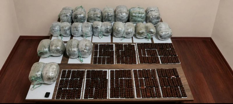 Dövlət sərhədində 35 kiloqram narkotik vasitənin Azərbaycan ərazisinə keçirilməsinin qarşısı alınıb