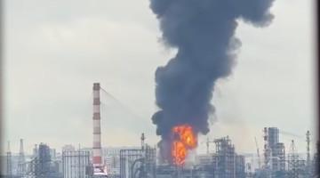 Ukrayna Rusiyanın Sızran neft emalı zavoduna PUA zərbəsi endirib