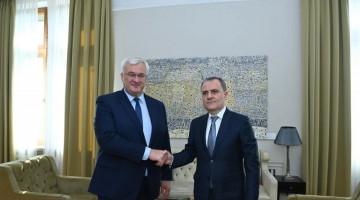 Ceyhun Bayramov və Andrey Sibiqa Kiyevdə görüş keçirir