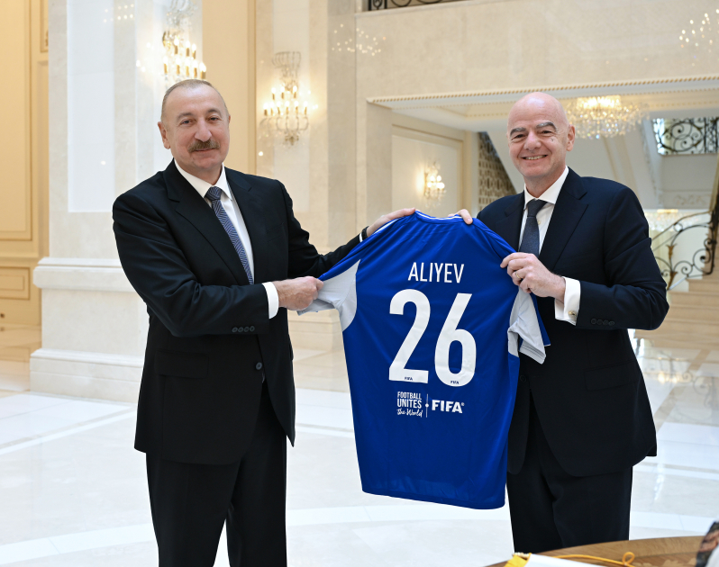News about -   Prezident İlham Əliyev FIFA-nın prezidentini qəbul edib  