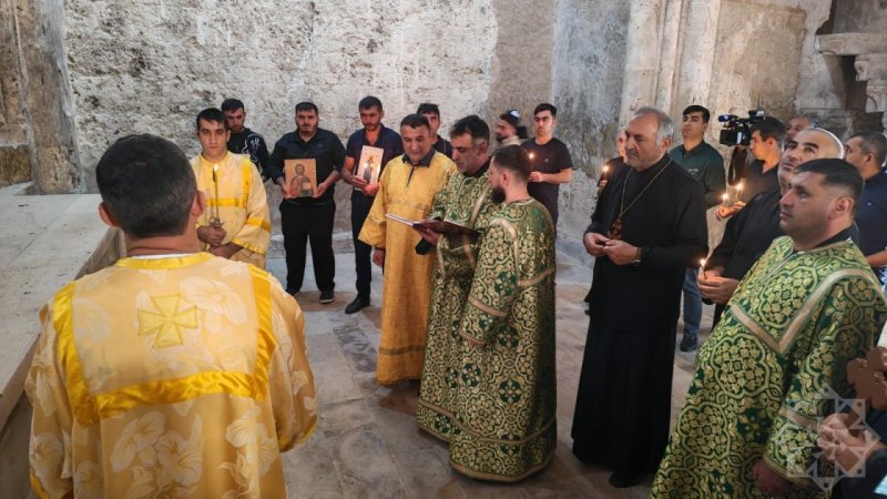 Reps of Albanian-Udi Christian Community in Azerbaijan visit Khudavang Monastery Complex