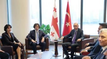 İrakli Kobaxidze Nyu-Yorkda Ərdoğanla görüşüb