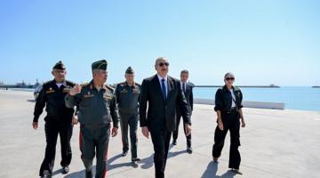   Prezident İlham Əliyev Hərbi Dəniz Qüvvələrində olub  